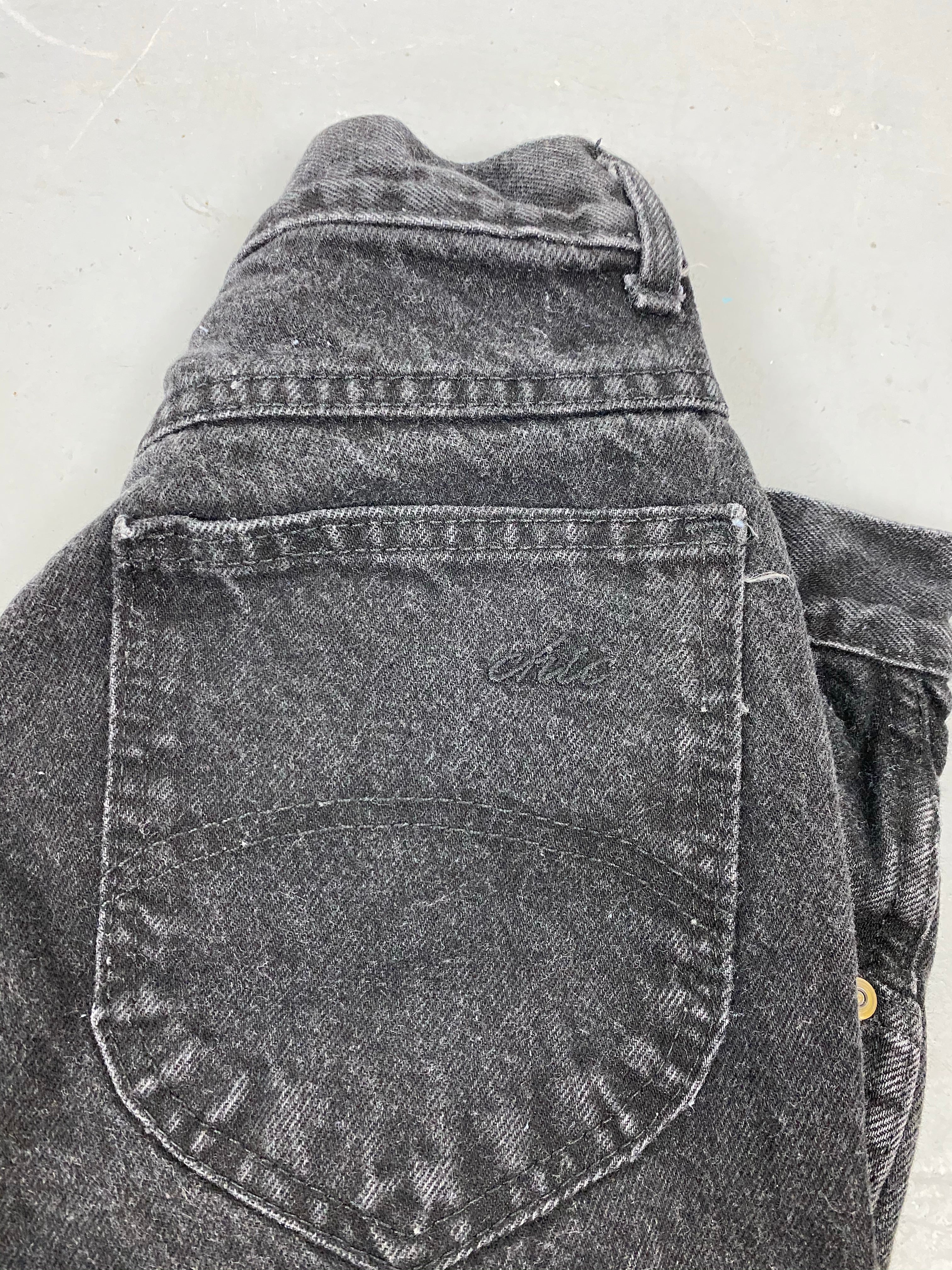 90s high waisted Chic frayed denim shorts - 28in