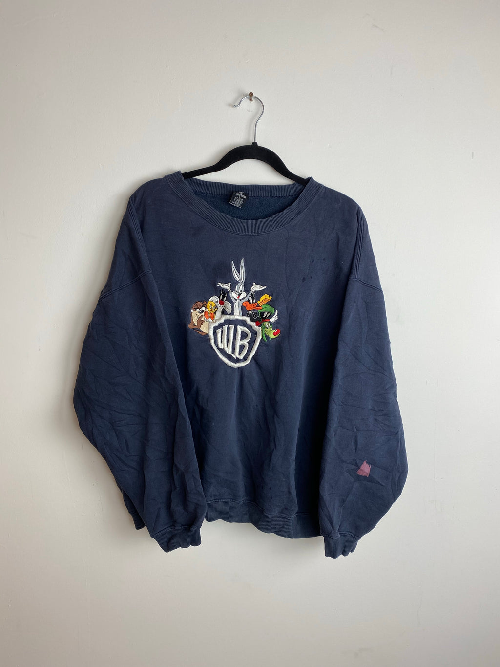 Embroidered Warner bros crewneck