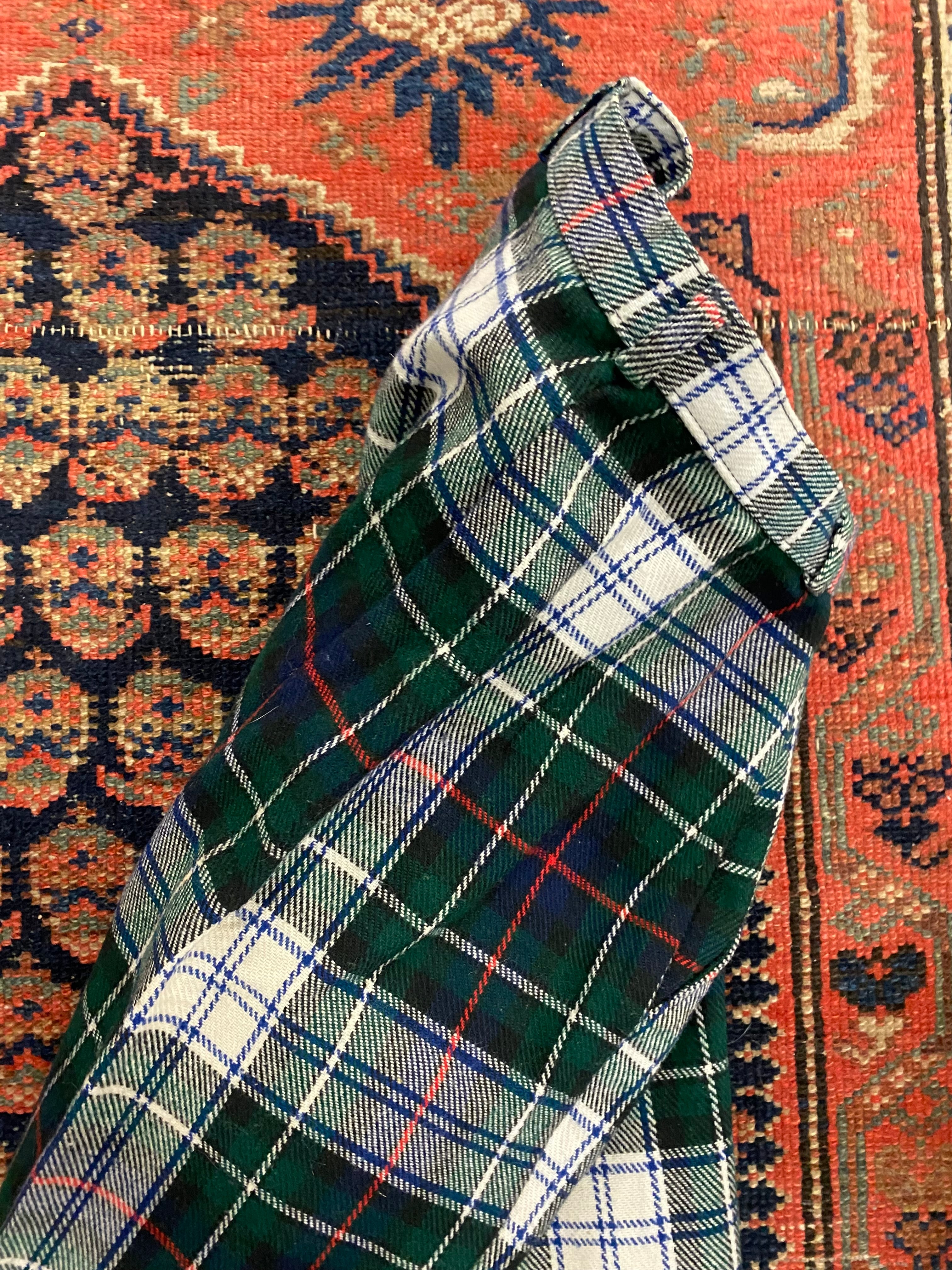90s Plaid High Waisted Pants - 26in