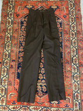 Load image into Gallery viewer, Vintage Brown High Waisted Pleated Trousers - 26in