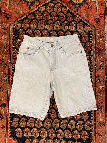 90s High Waisted Lee Hemmed Denim Shorts - 28in