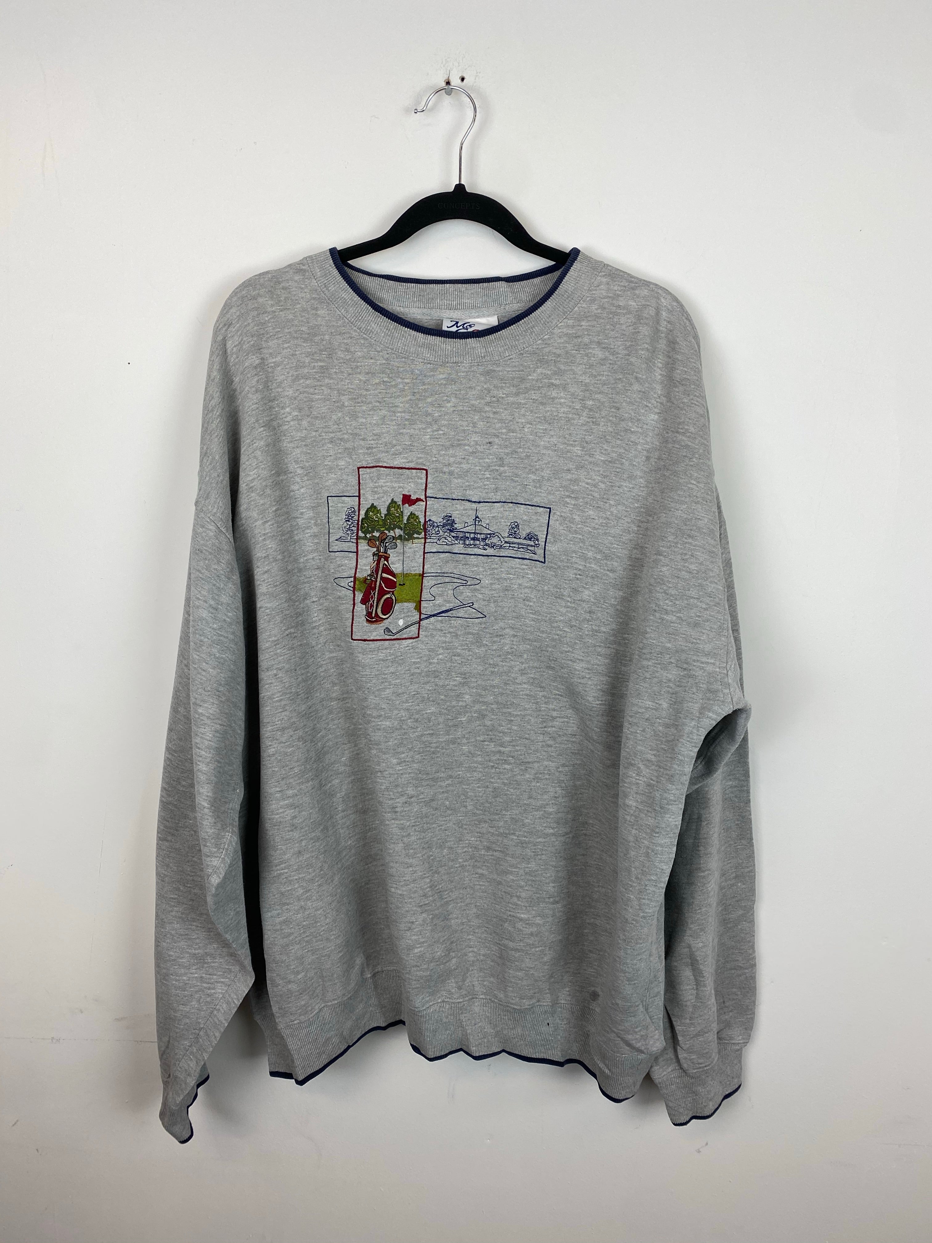 90s embroidered Golf crewneck - L/XL