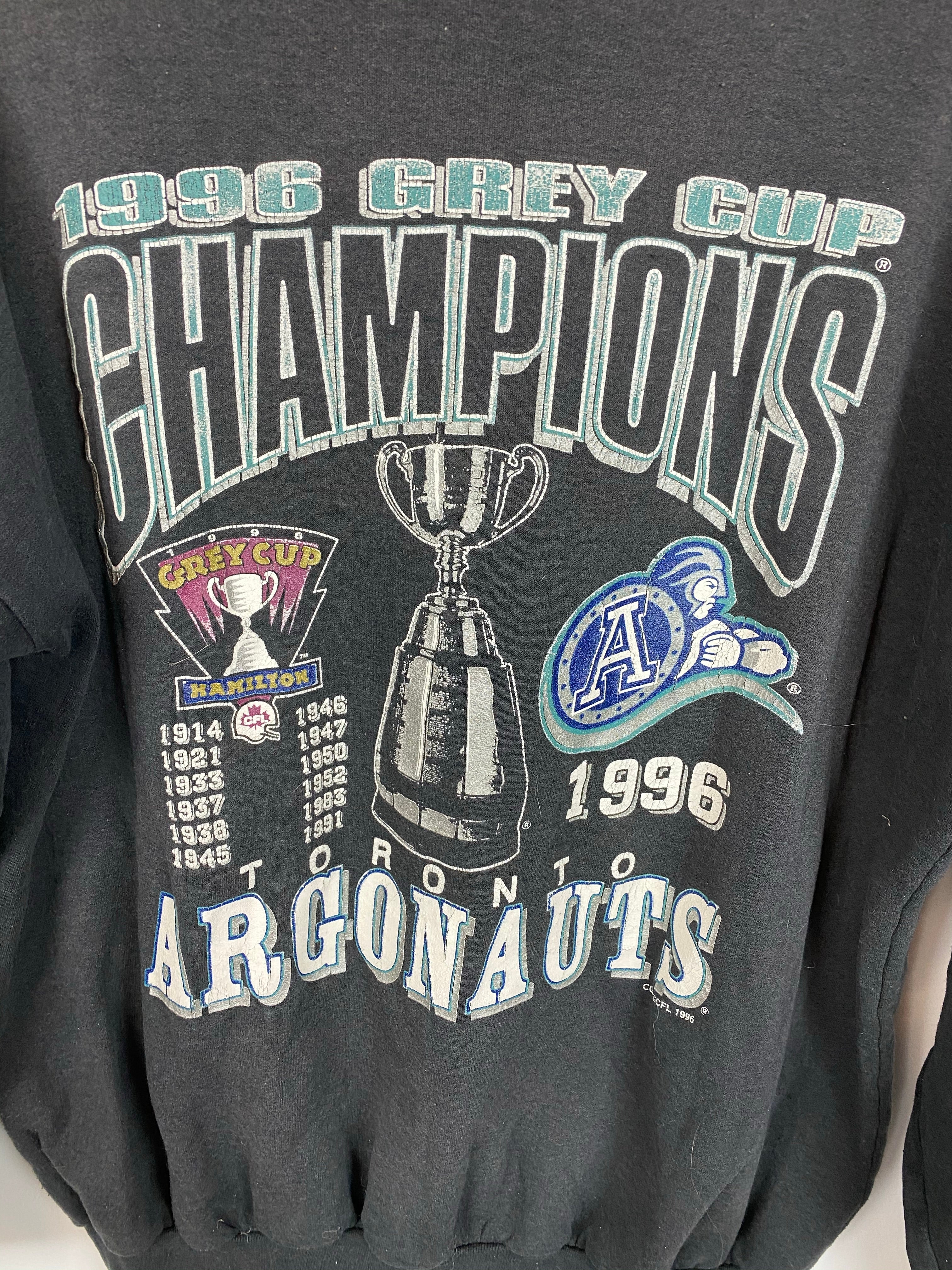1996 Toronto Argonauts grey cup crewneck