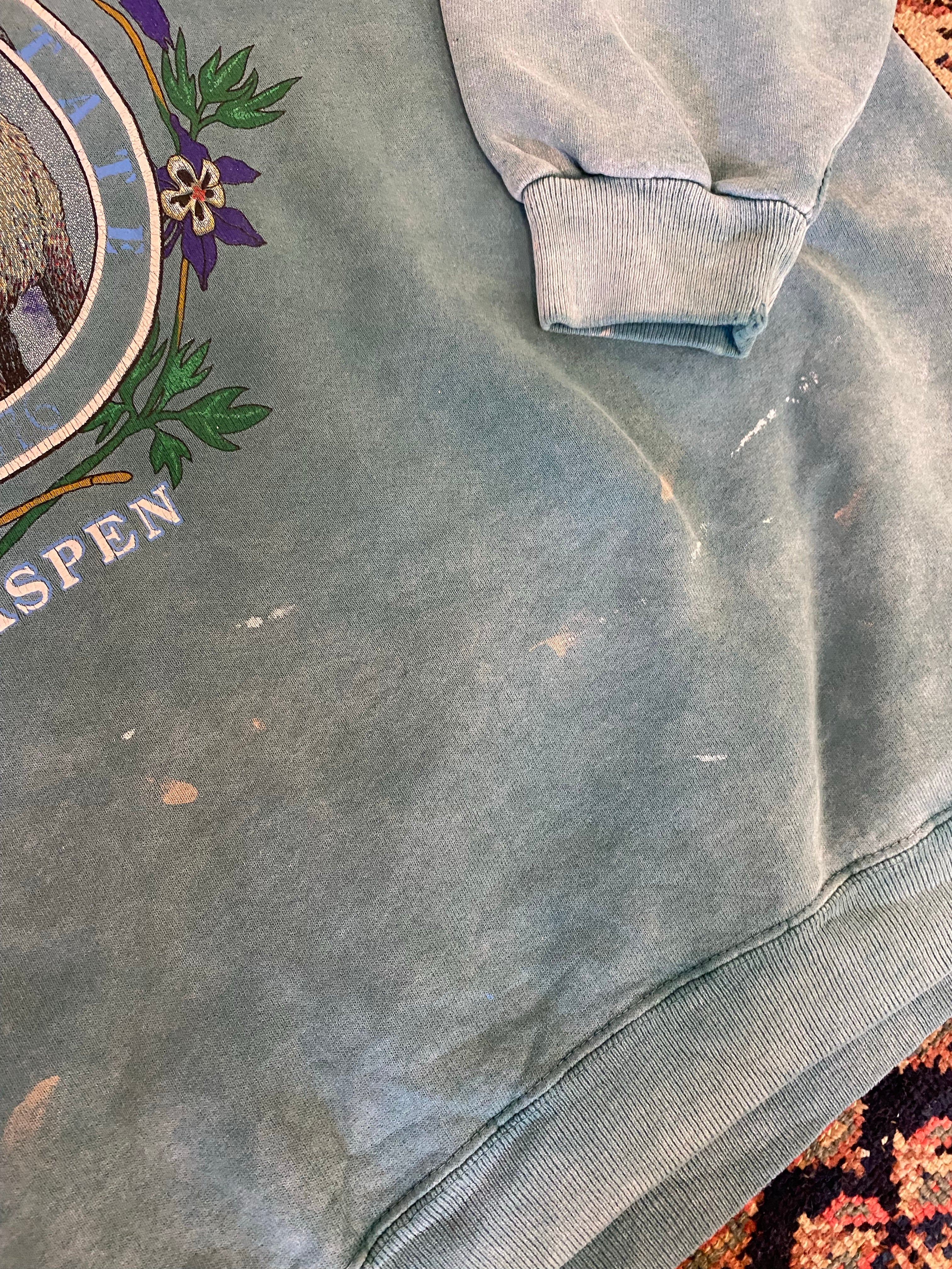 90s Stone Wash Colorado Crewneck - L