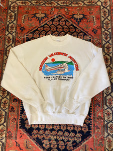 80s Ontario Fish And Fly In Crewneck - L