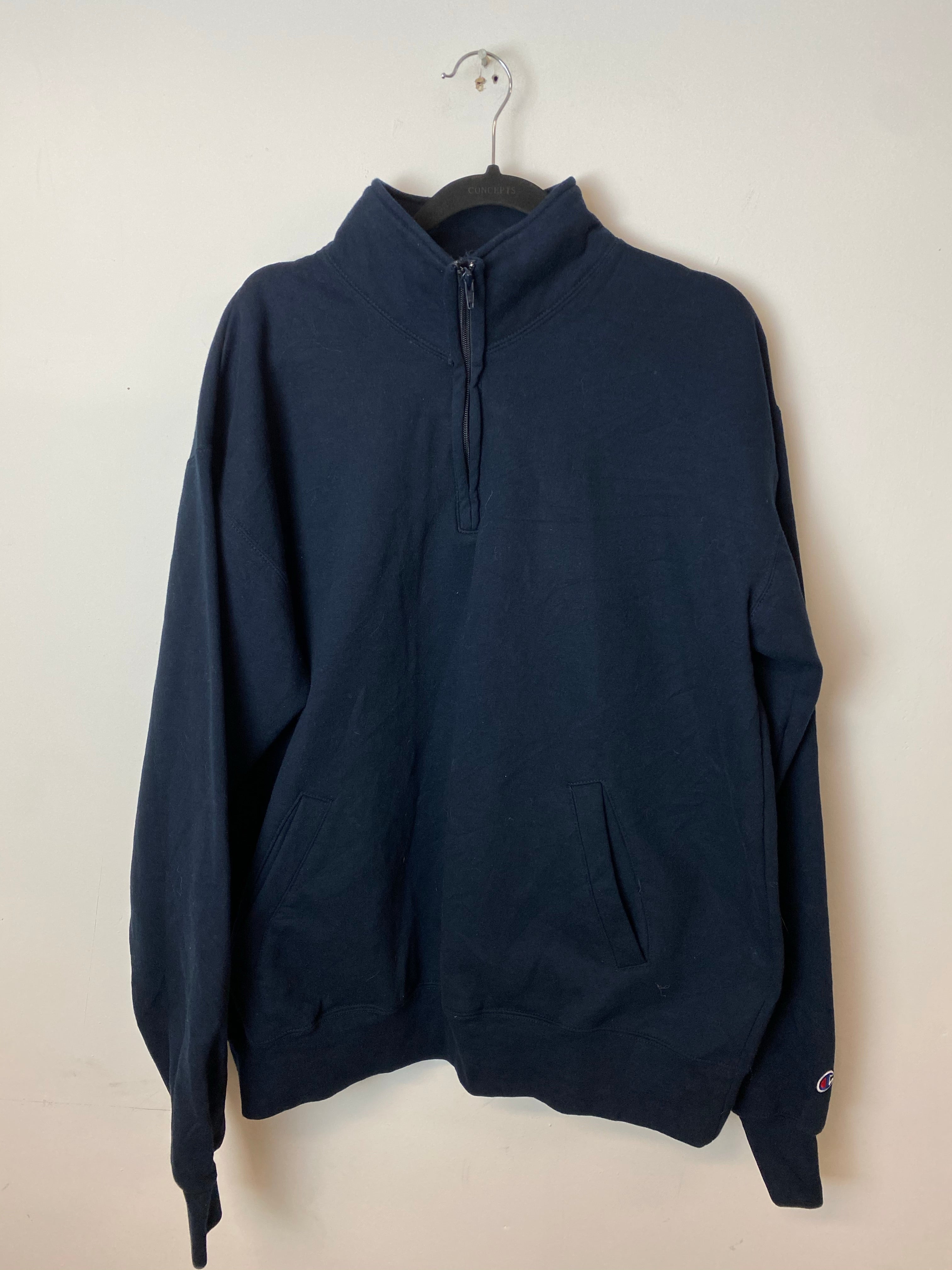 Authentic Champion Quarter zip Crewneck - L