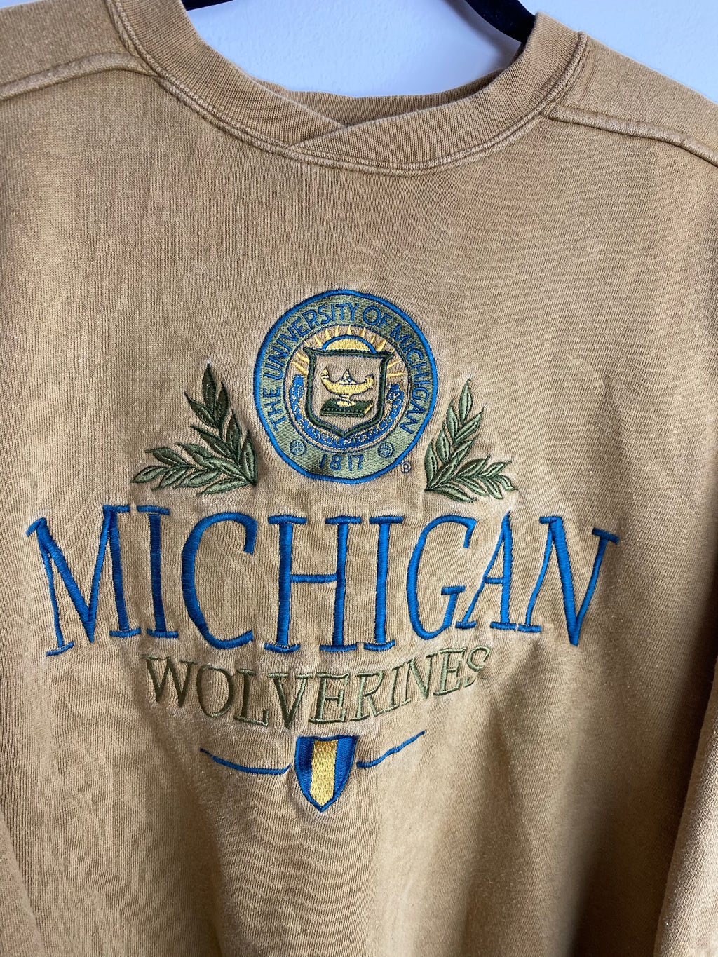 Embroidered Michigan crewneck