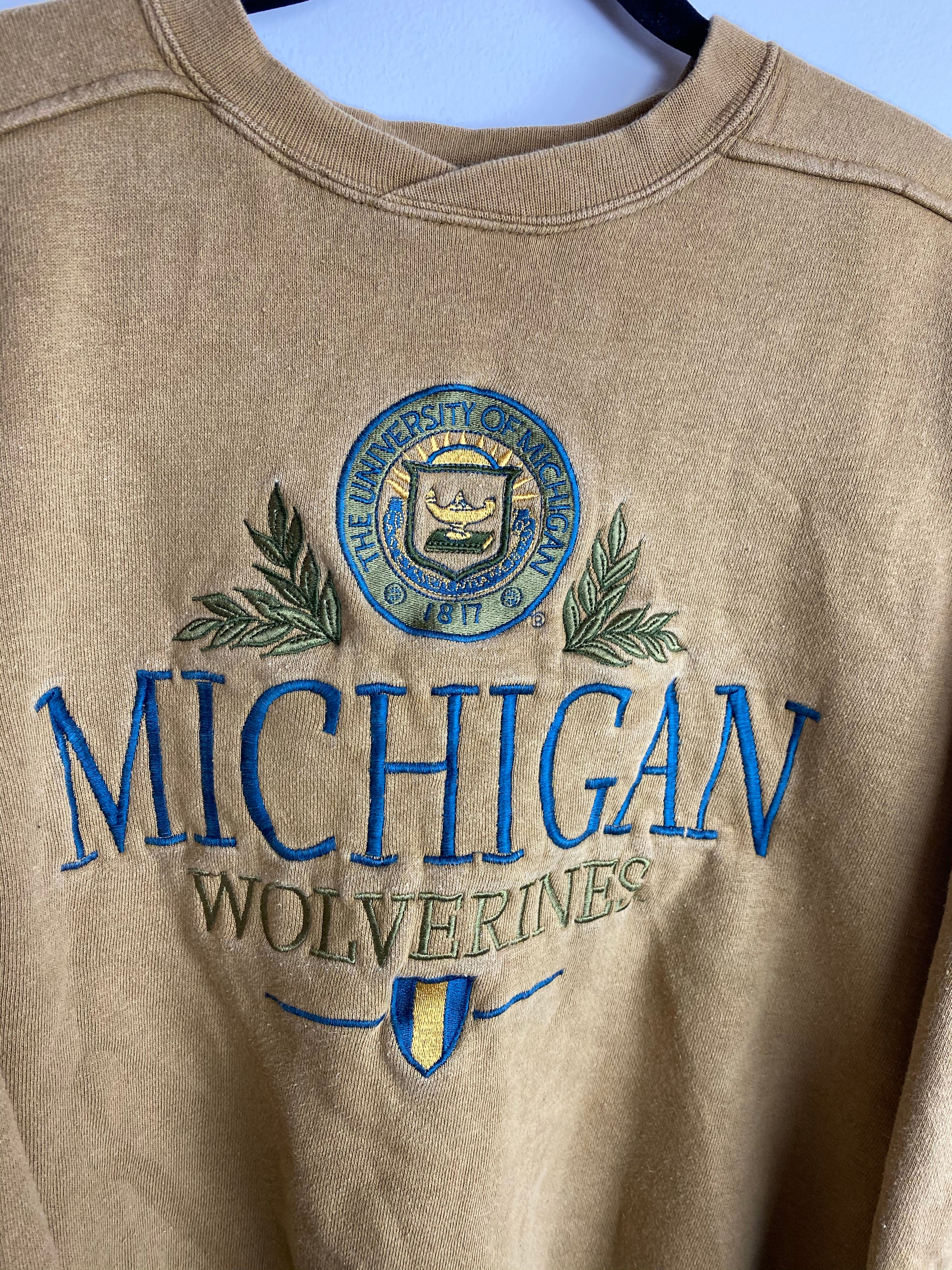 Embroidered Michigan crewneck