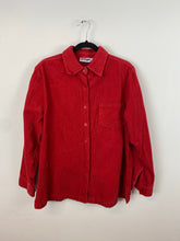 Load image into Gallery viewer, Red heavy corduroy button up - M