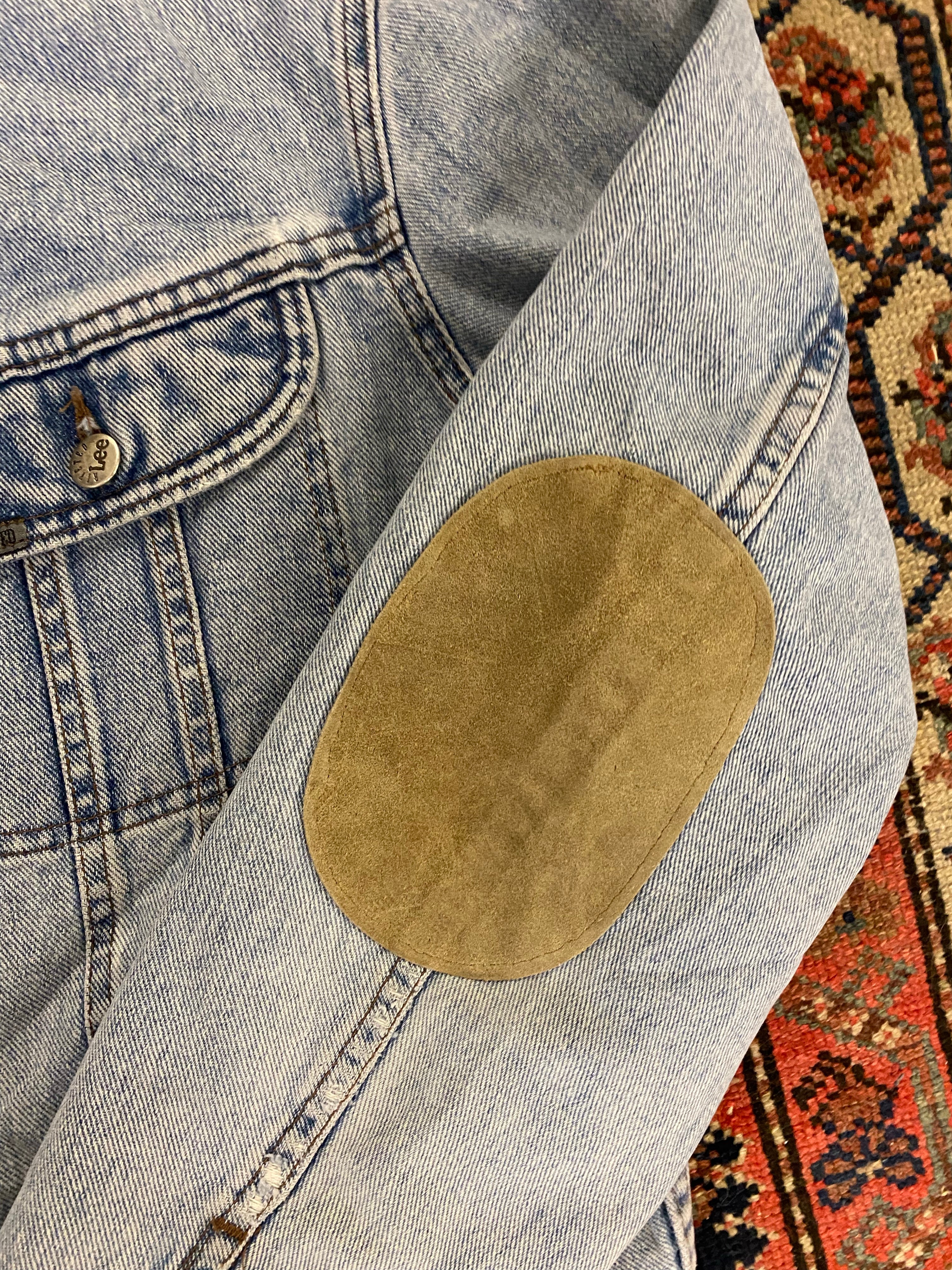 Vintage Lee Elbow Patch Denim Jacket - M