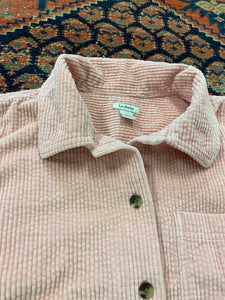 Vintage Pink Thick Corduroy Button Up - WMNS M