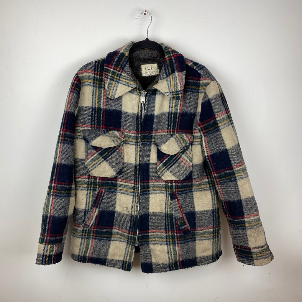 Heavy full zip flannel jacket