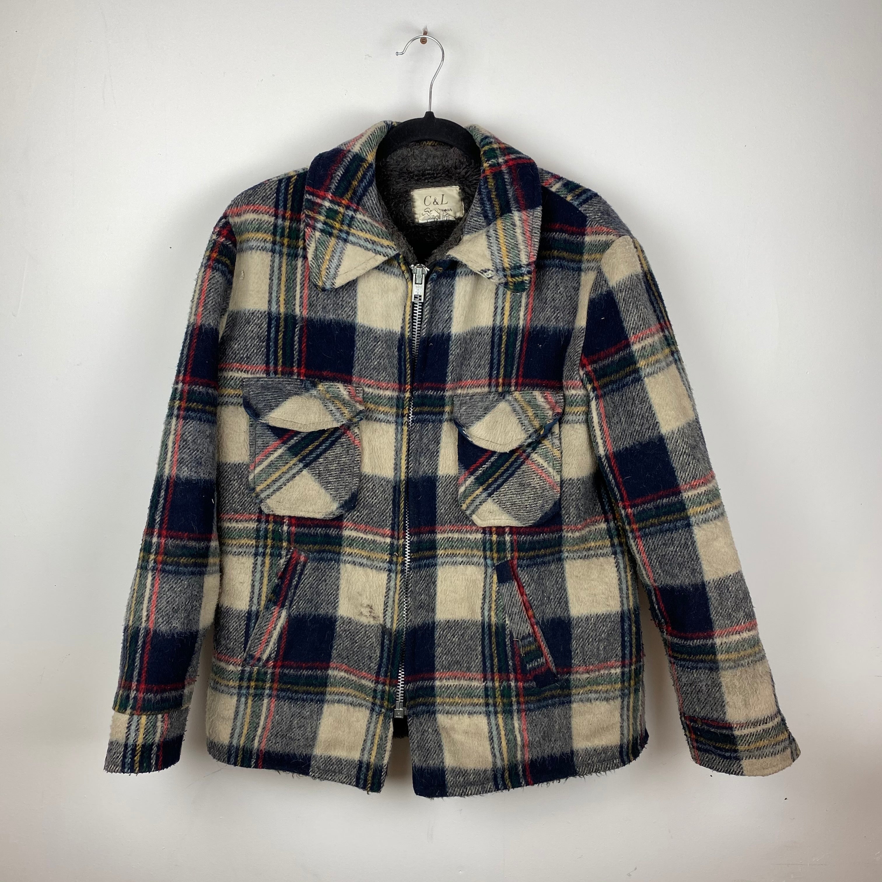 Heavy full zip flannel jacket