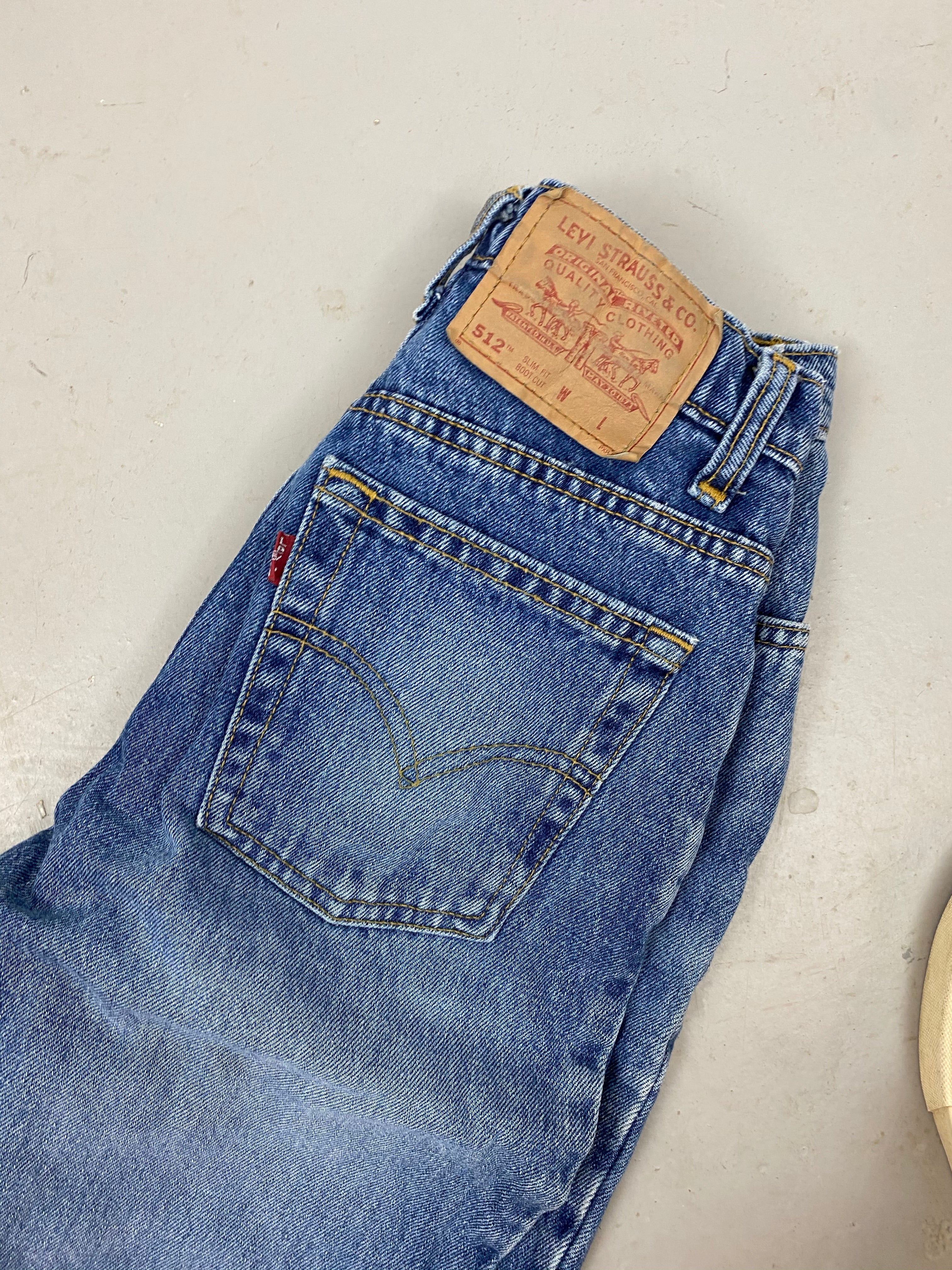Vintage high waisted frayed denim Levi shorts - 24in