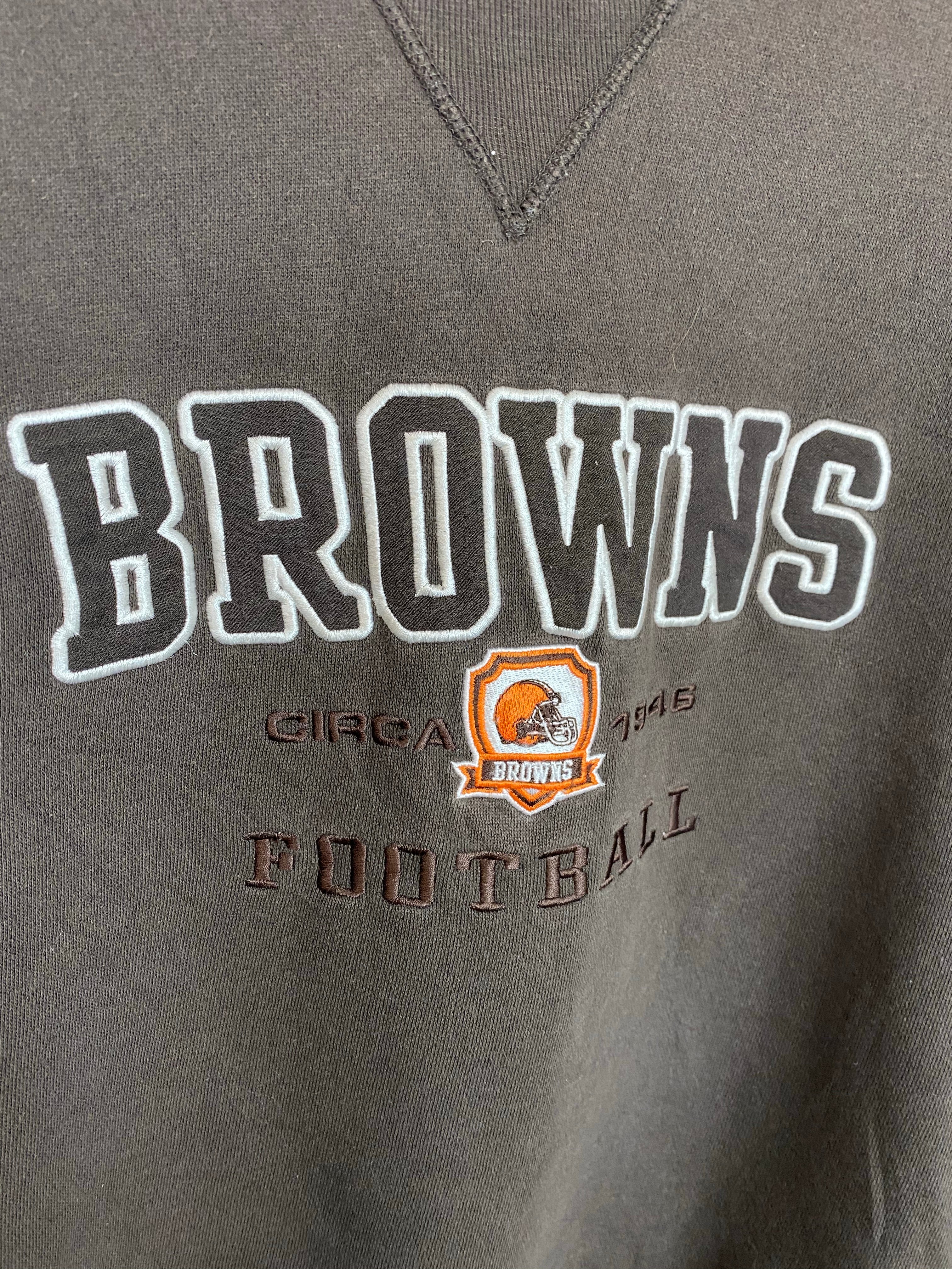 Vintage Embroidered Cleavland Browns Crewneck - M