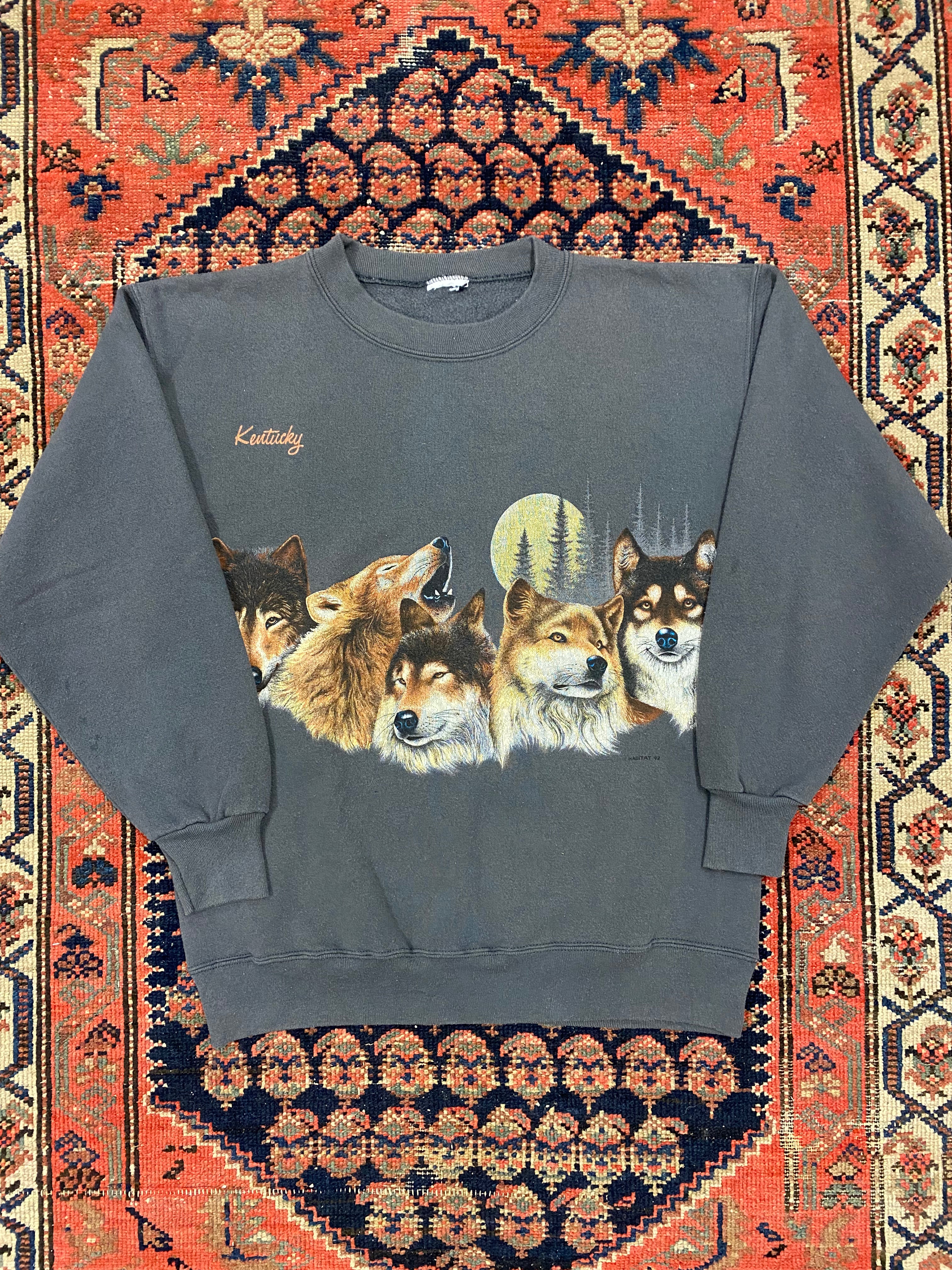 90s Front and Back Wolf Jacket - M