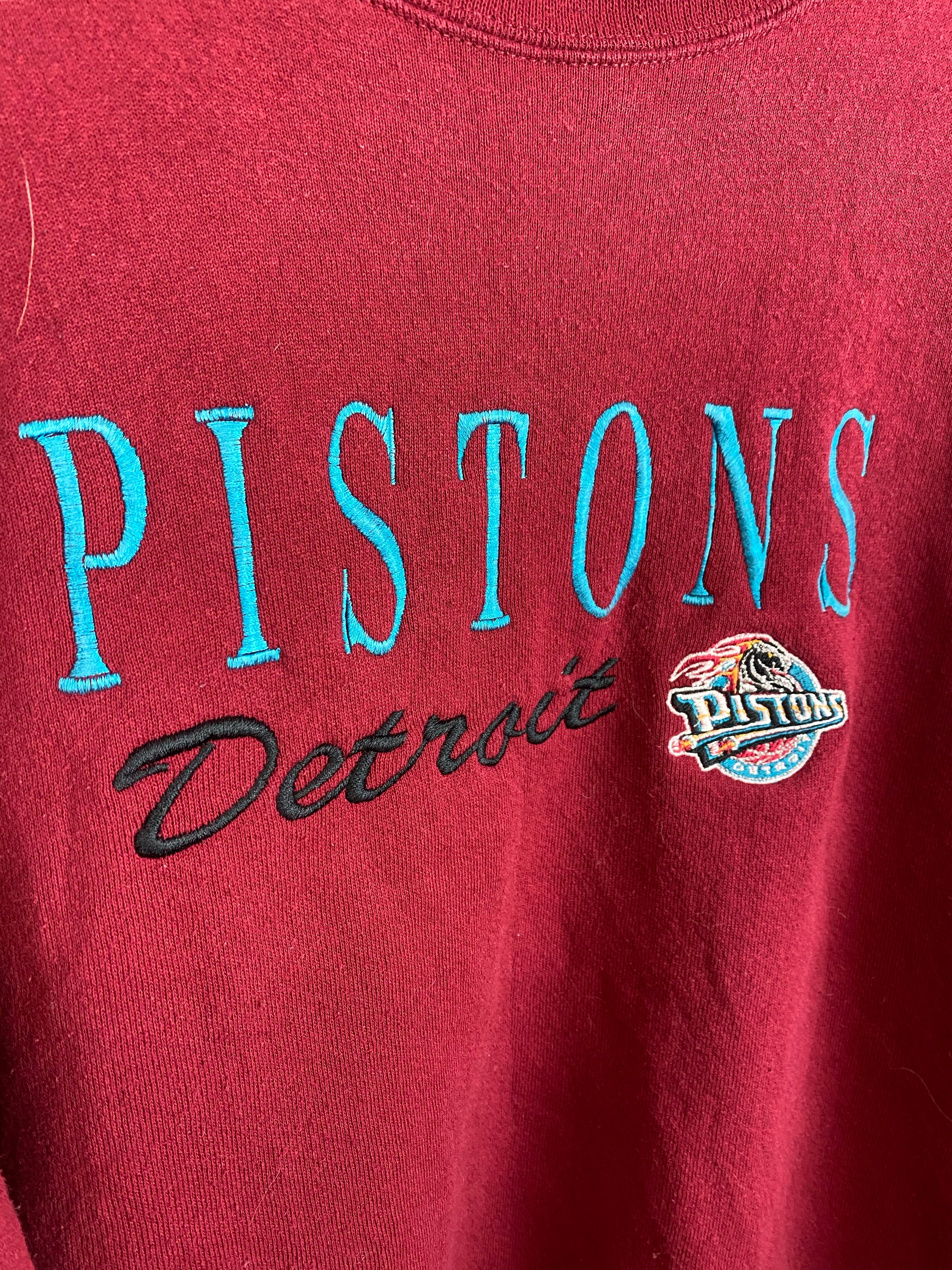 90s Embroidered Pistons crewneck - L
