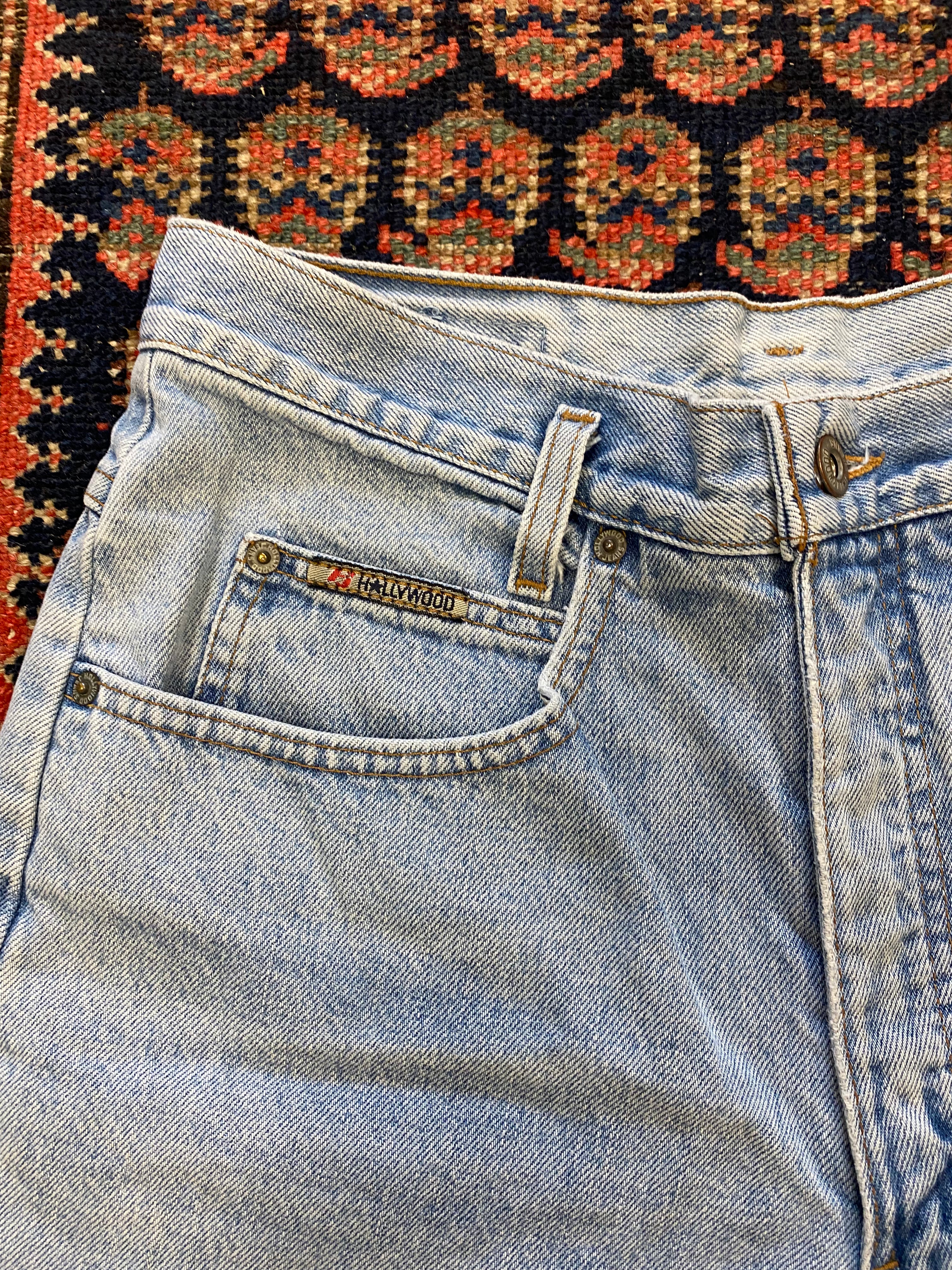 Vintage holly wood high waisted denim shorts - 31IN/W