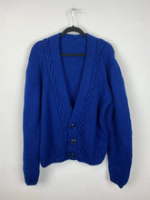 Load image into Gallery viewer, Vintage Blue Knit Cardigan - L