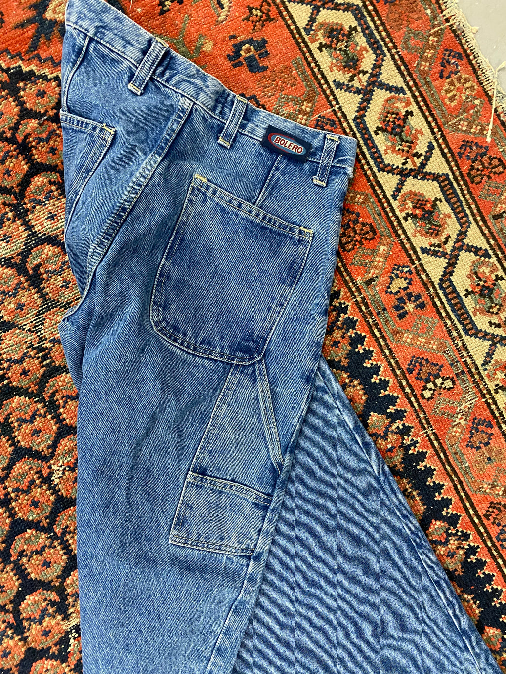 Vintage Wide Carpenter Denim Pants - 28IN/W