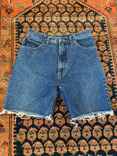 90s High Waisted JohnLon Frayed Denim Shorts - 29in