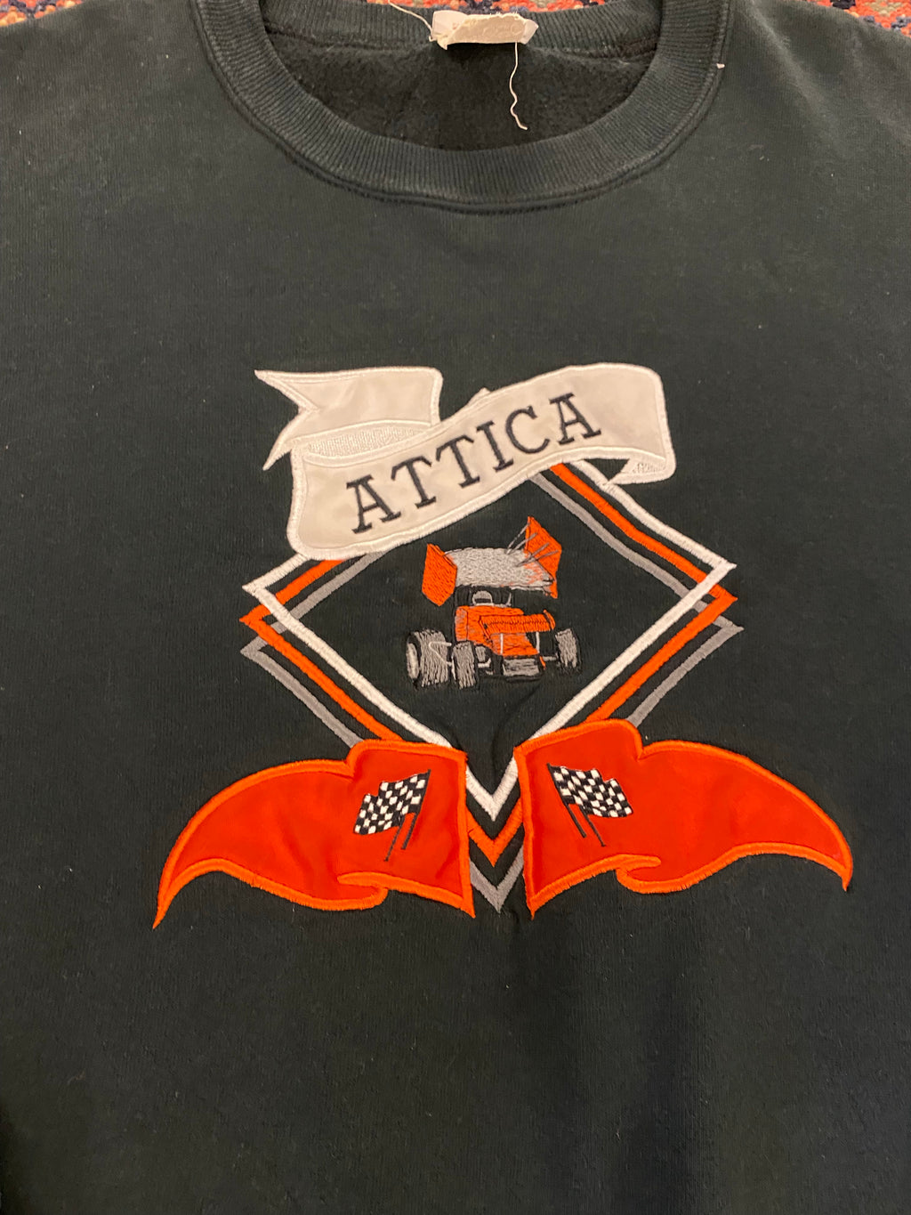 Vintage Embroidered Racing Crewneck - L