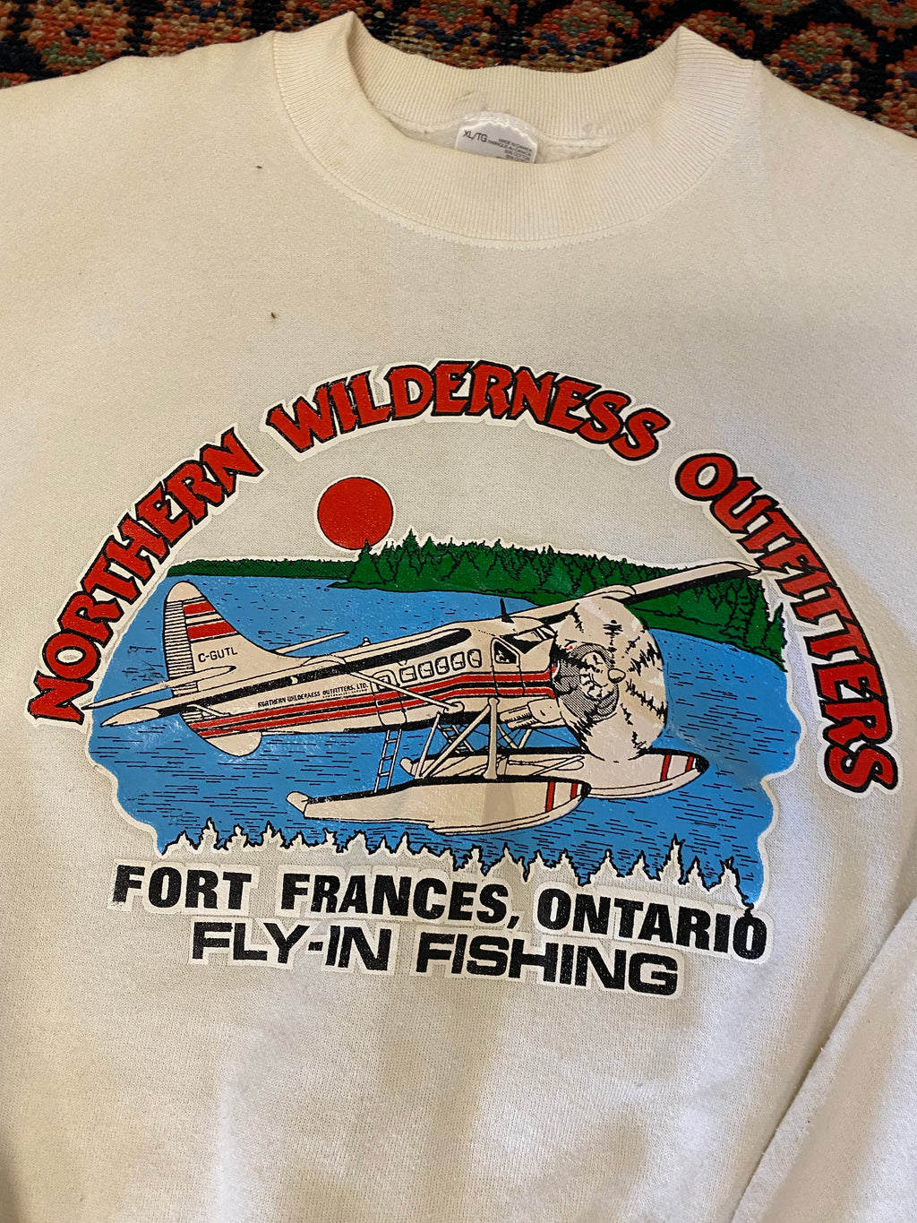 80s Ontario Fish And Fly In Crewneck - L