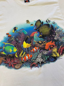 Vintage front and back fish t shirt - XL