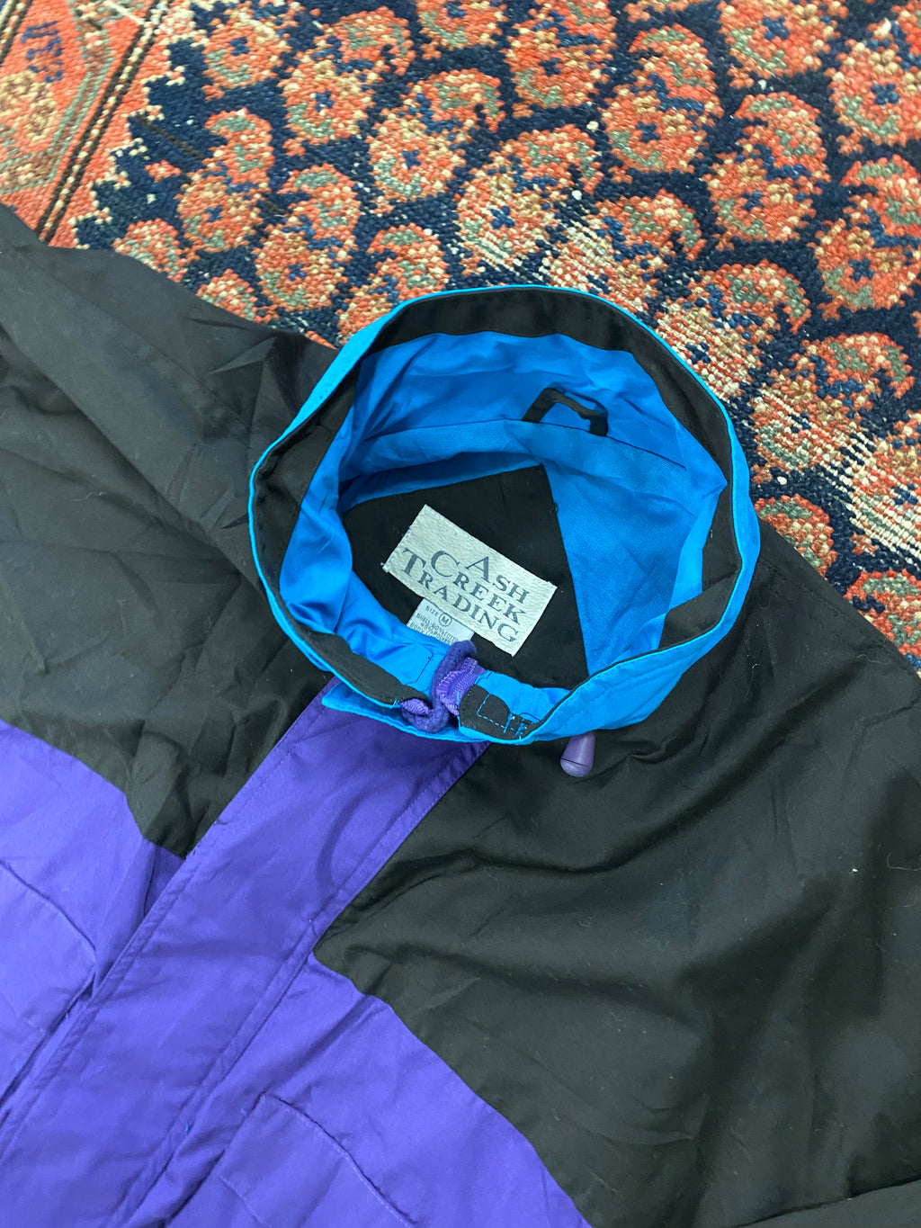 90s Colour Blocked Windbreaker Jacket - M