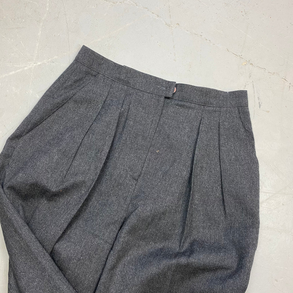 Grey pleated trousers