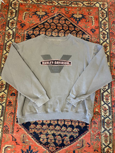 Vintage Embroidered Harley Davidson Crewneck - L