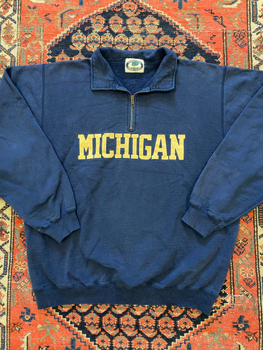 Vintage collared Michigan quarter zip - XL