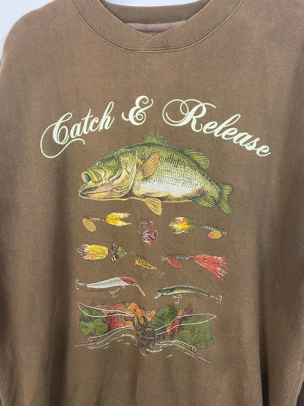 Vintage fishing crewneck - L