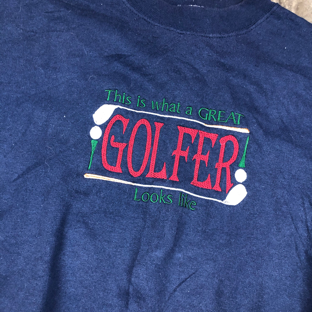 Embroidered golfer Crewneck