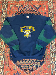 90s Notre Dame Colour Blocked Crewneck - XL