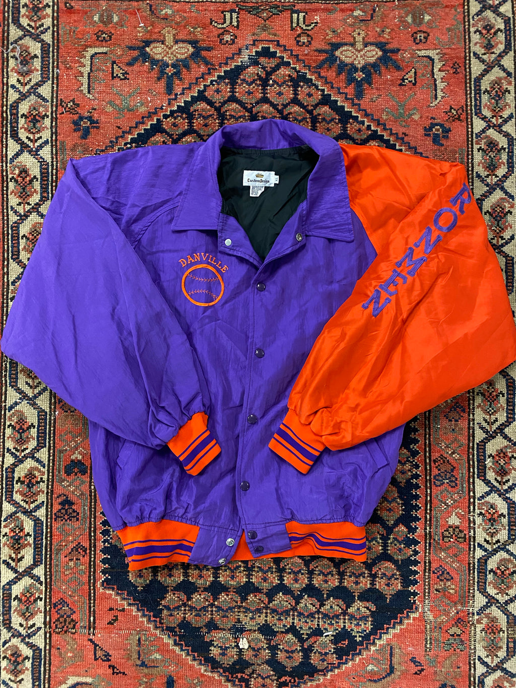 Vintage Satin Baseball Jacket - L