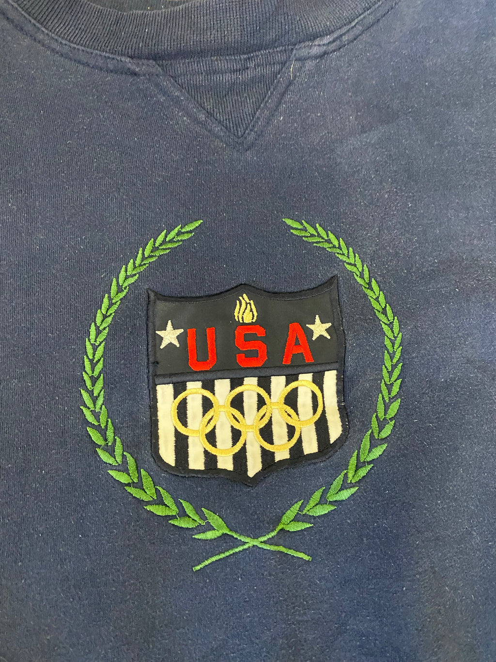 90s Embroidered USA Olympics Crewneck - L