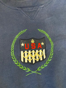90s Embroidered USA Olympics Crewneck - L