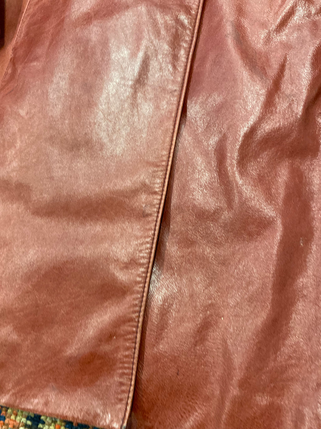 Vintage Red Leather Jacket - WMNS/M