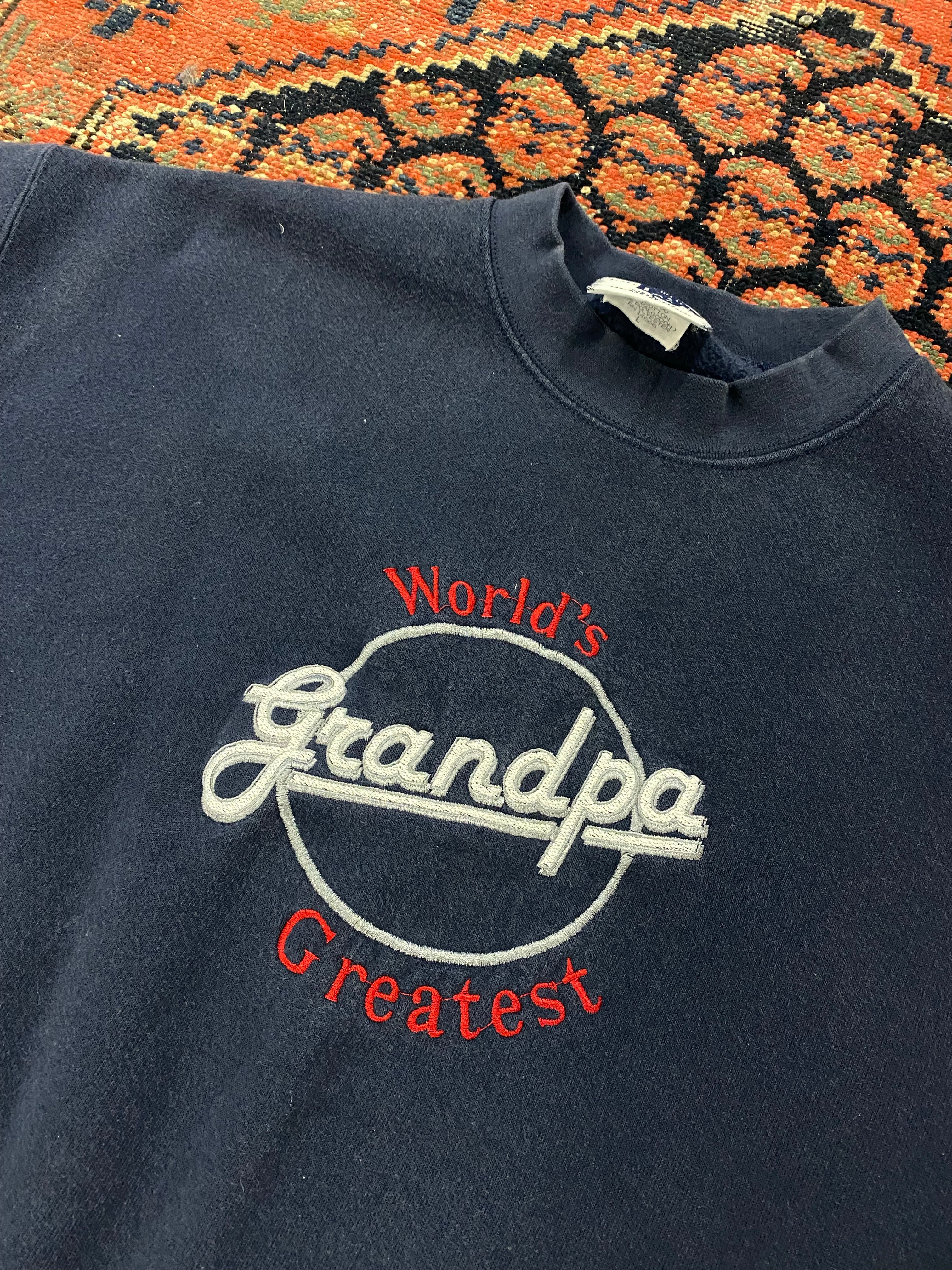 Vintage Worlds Greatest Grandpa Crewneck - M
