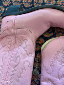 Vintage pink cowboy boots - WMNS/7.5