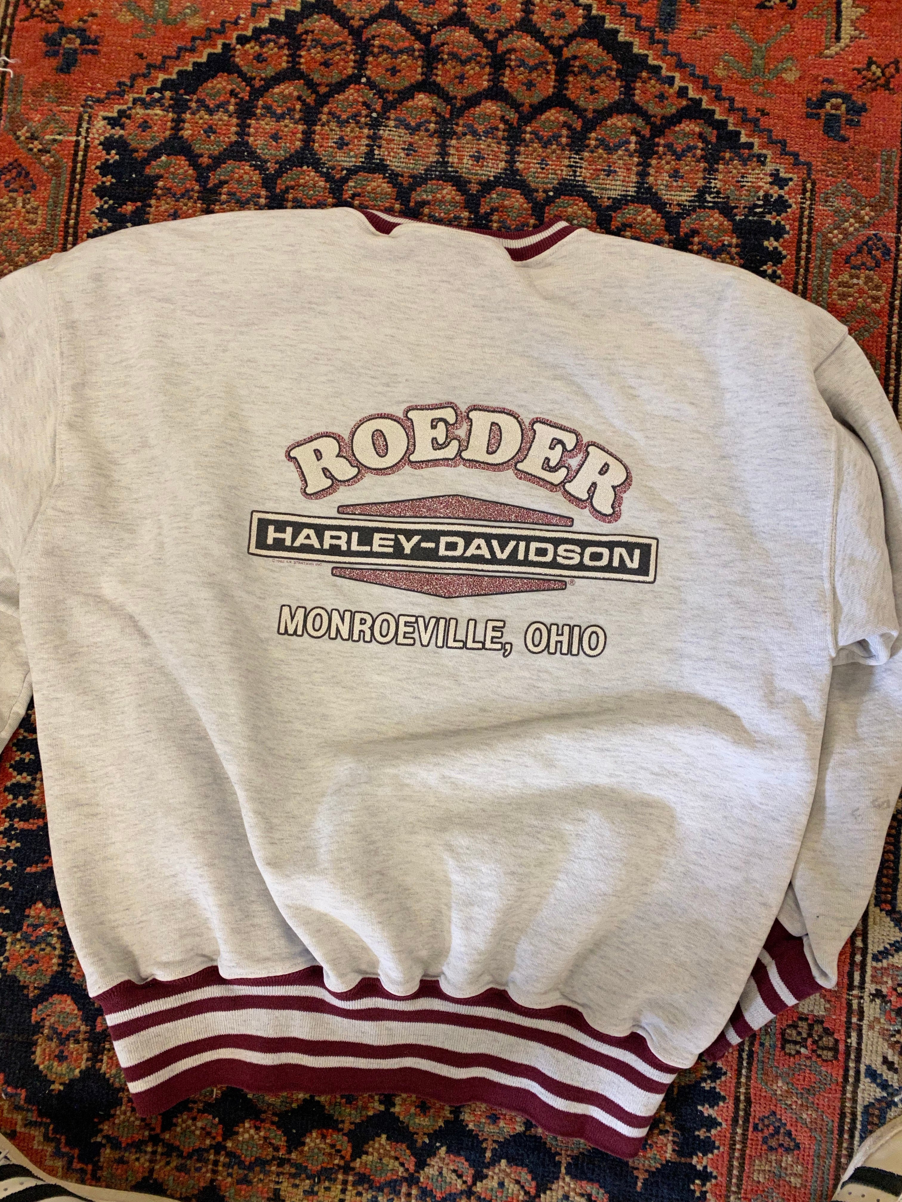 Vintage Front And Back Harley Davidson Crewneck - L