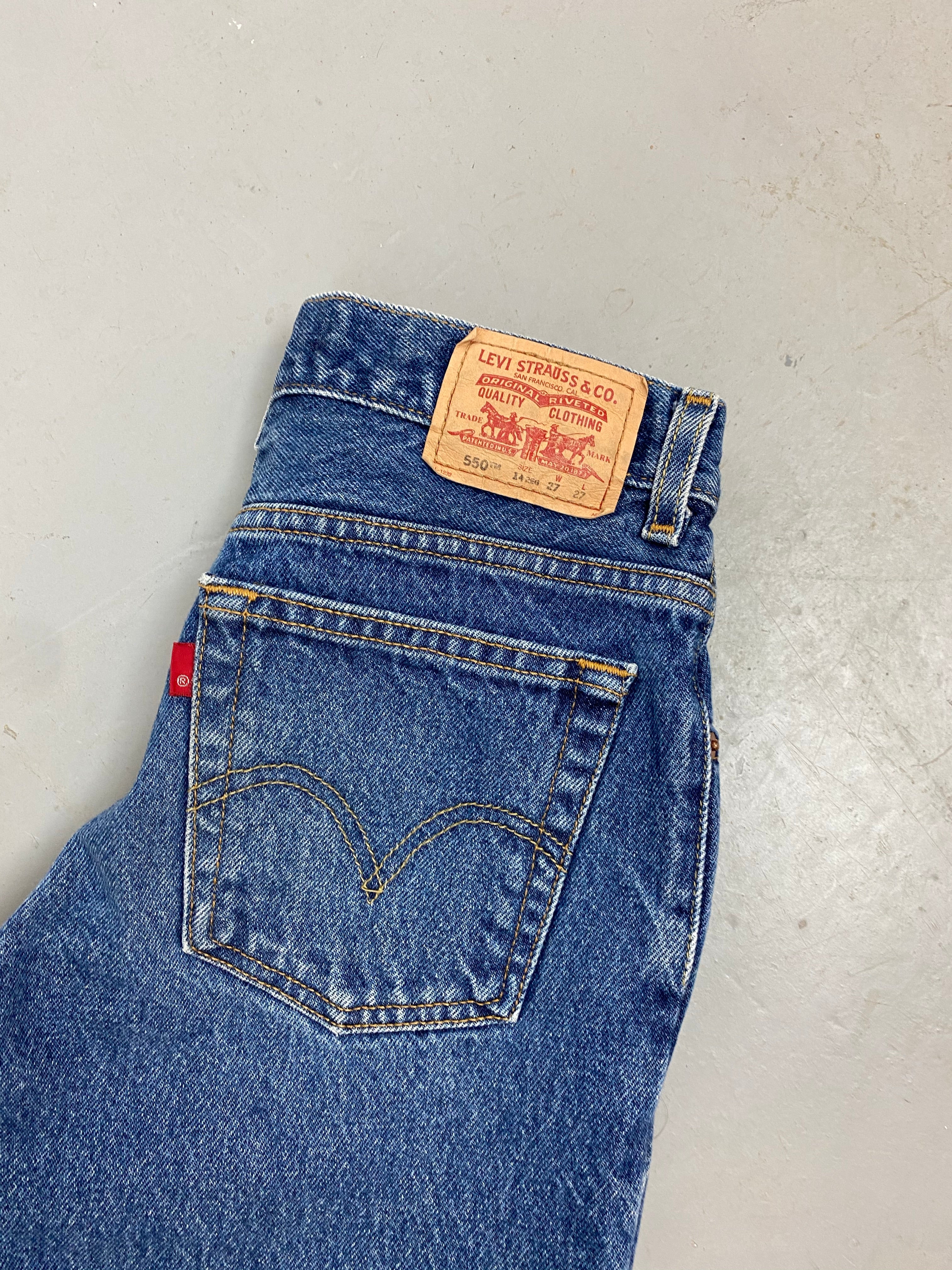 90s frayed high waisted Levi’s denim