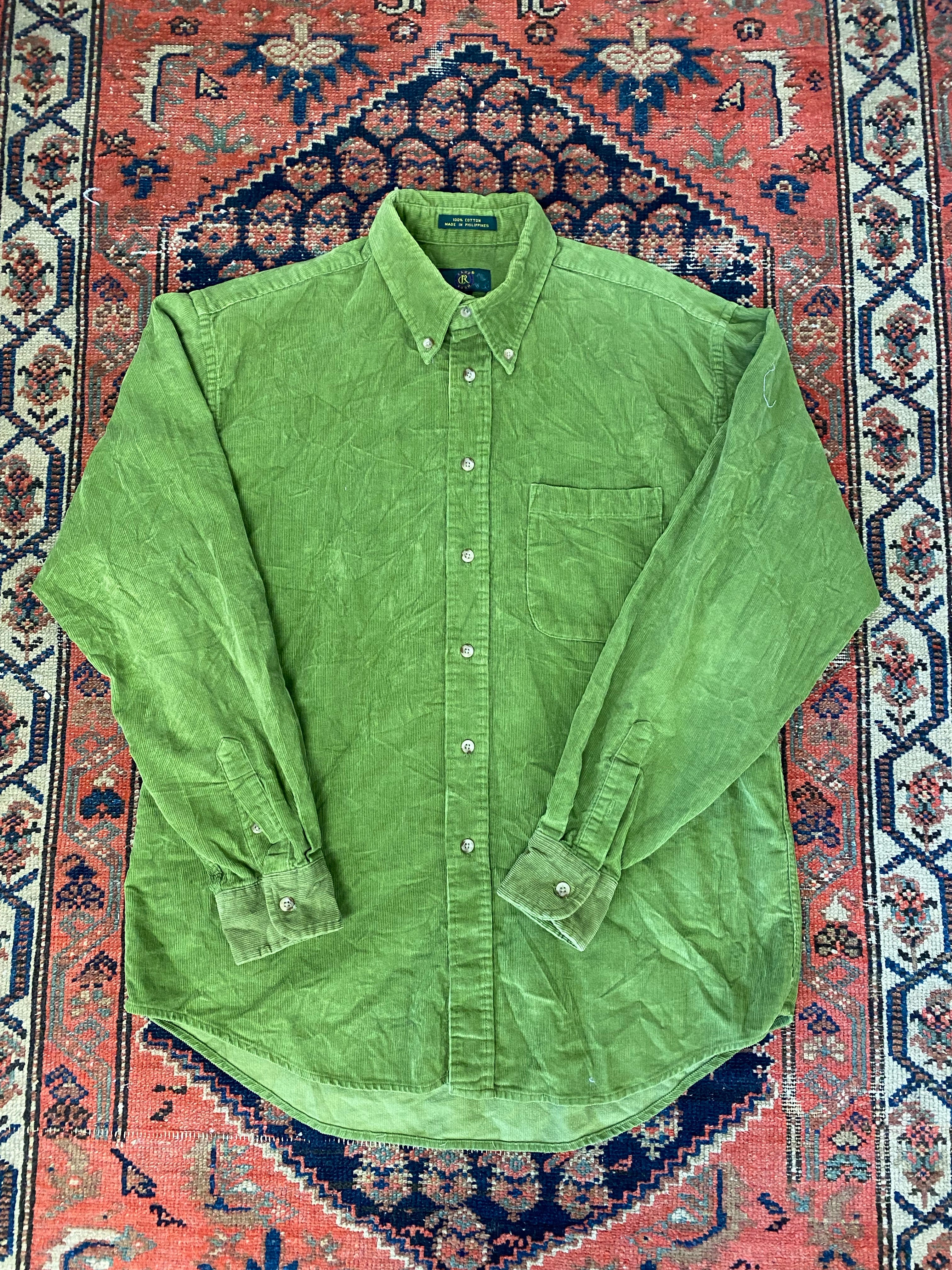 90s Corduroy Button up - L