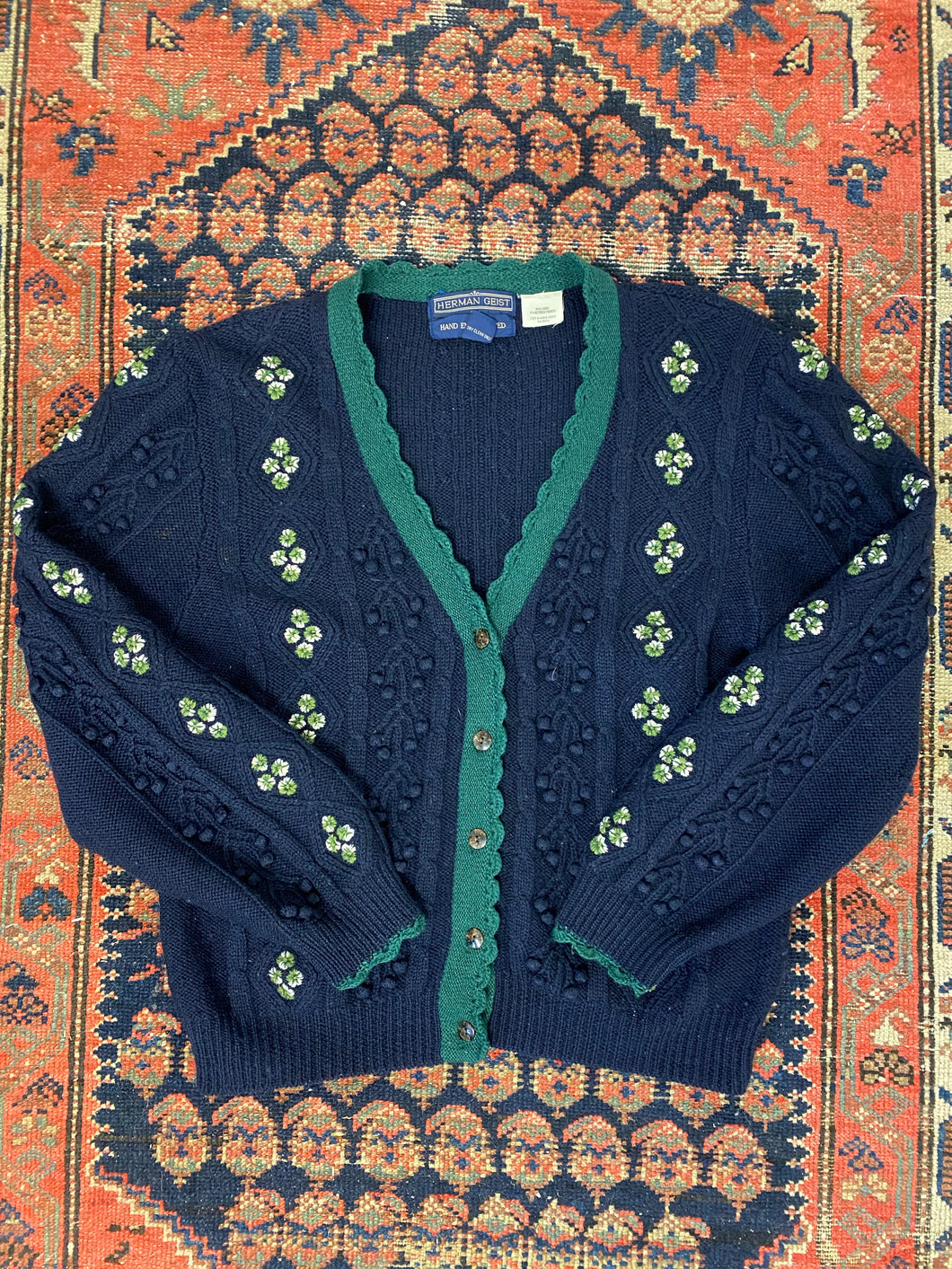 Vintage Knitted Cardigan Sweater - S