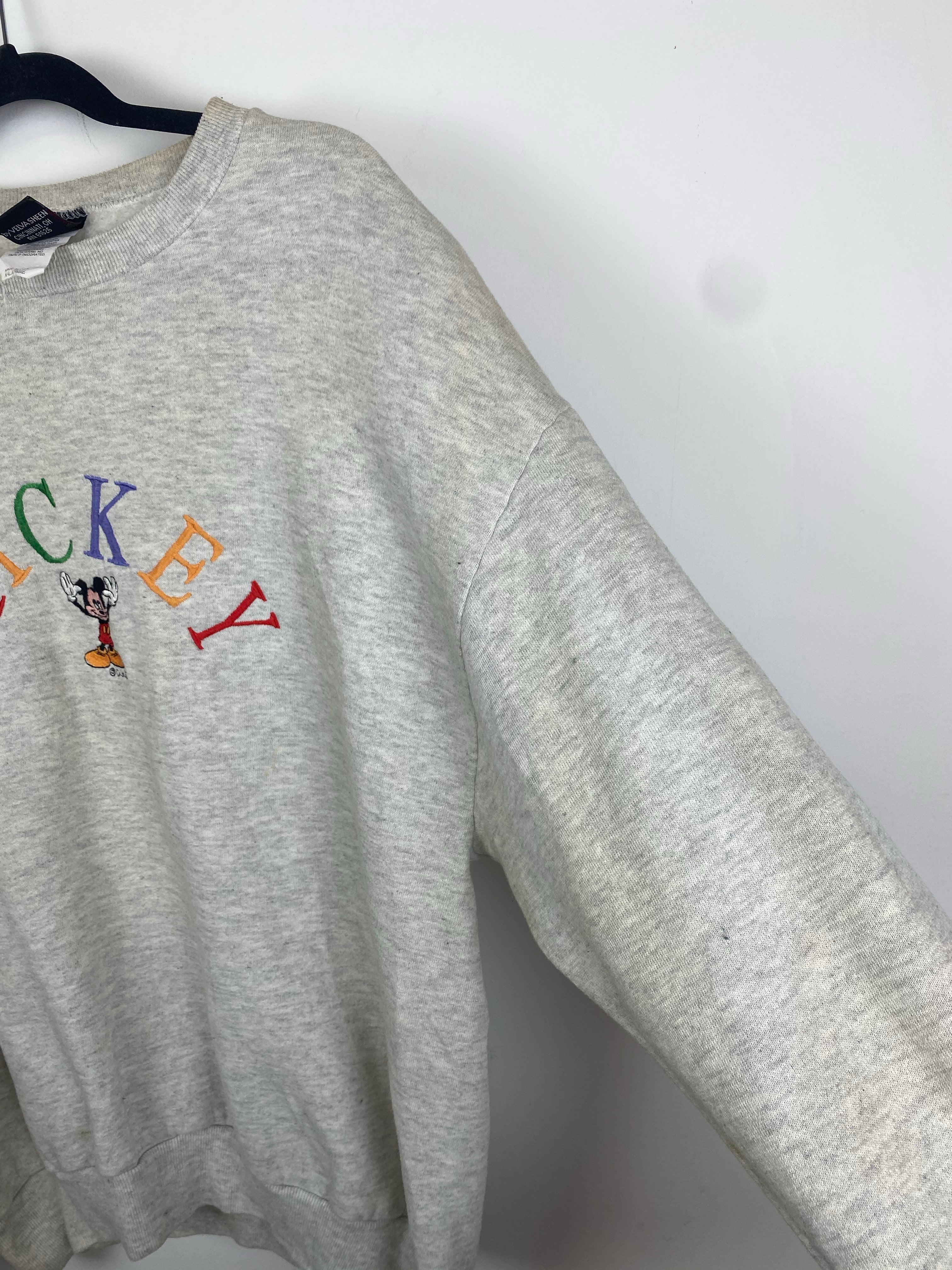 Vintage Embroidered Mickey Mouse crewneck