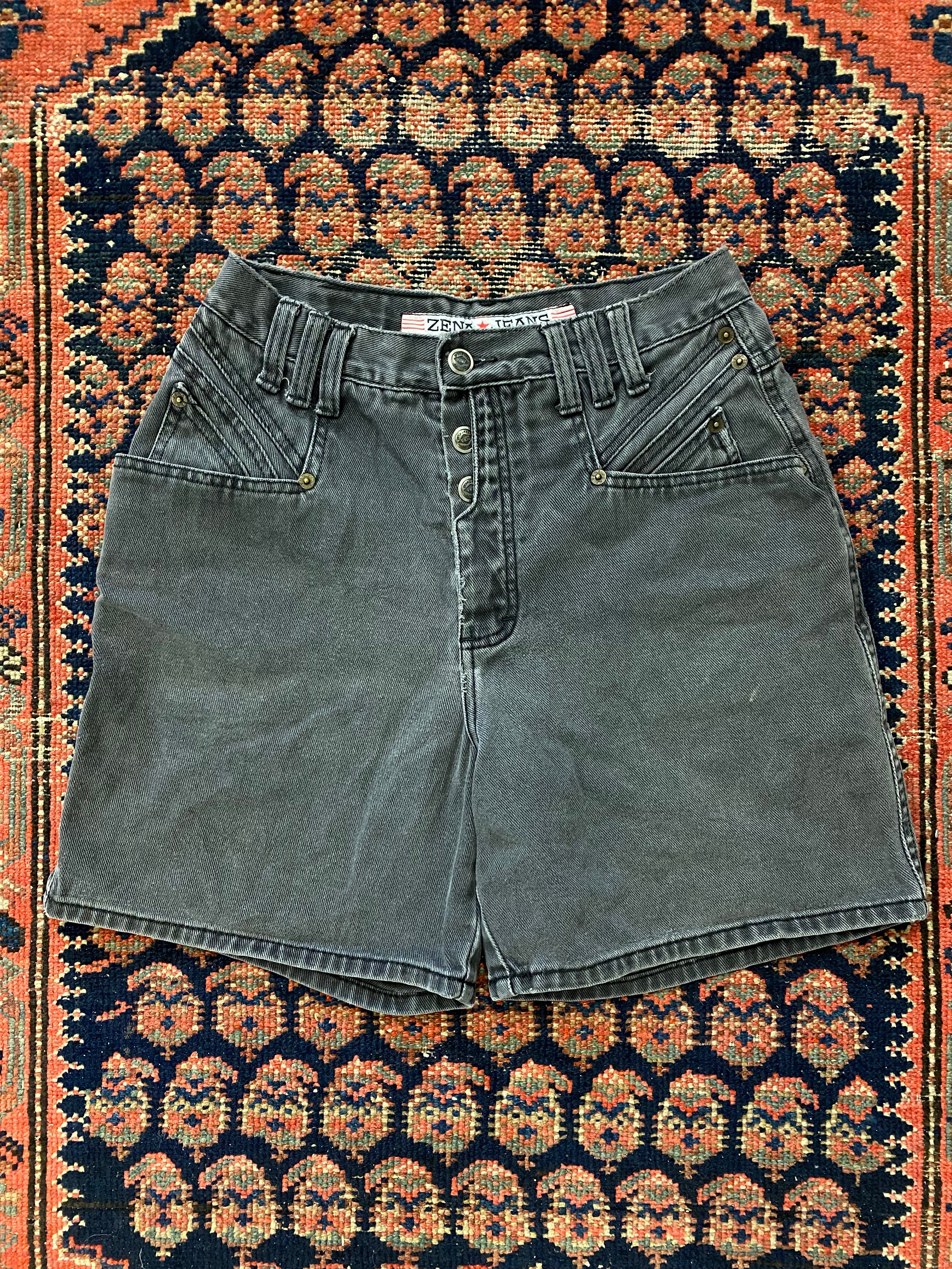 Vintage Stone Wash High Waisted Shorts - 27IN/W
