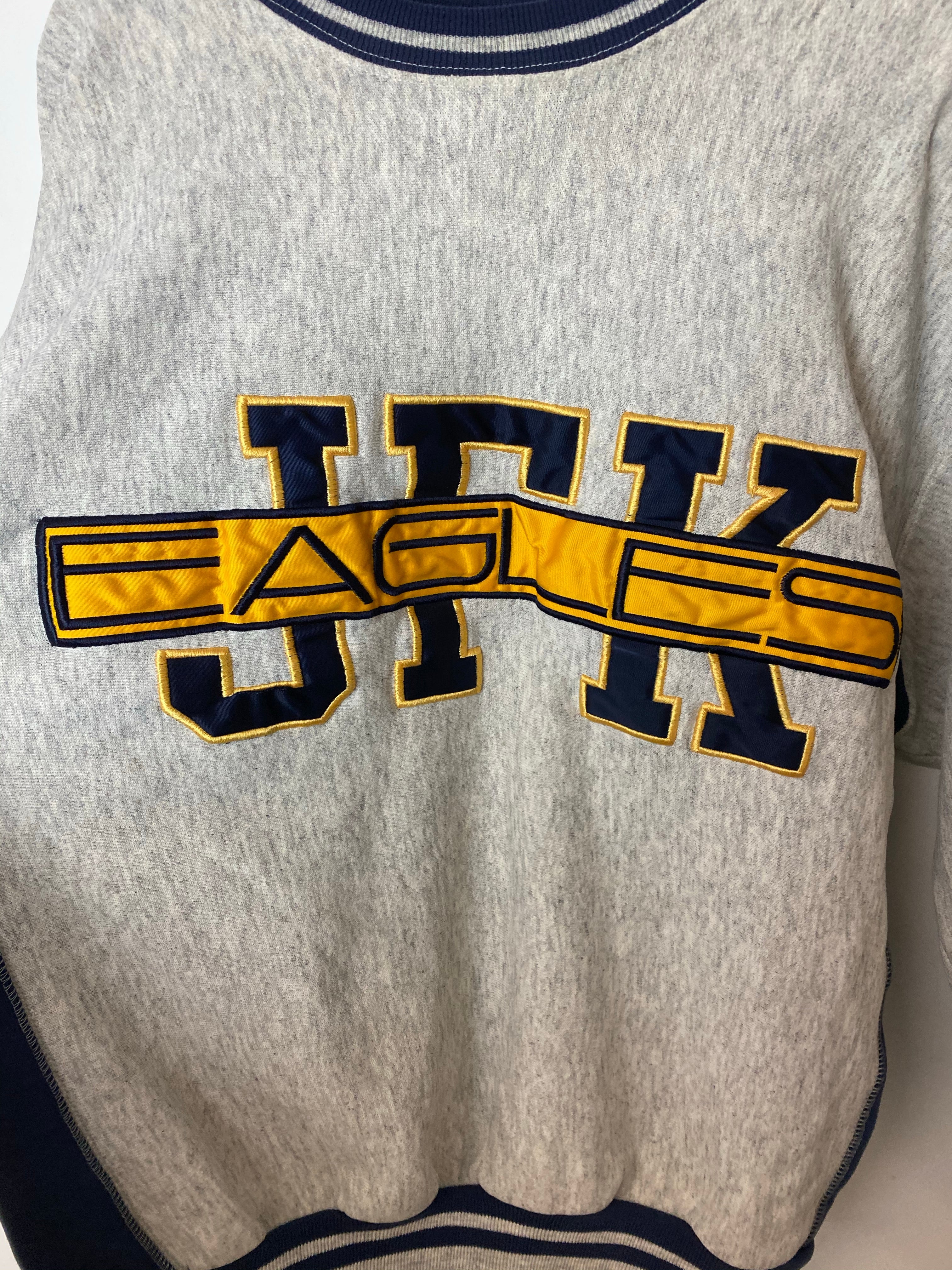 Vintage Embroidered JFK University Crewneck - M
