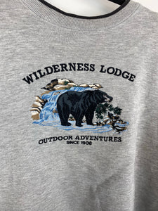 Embroidered wilderness crewneck