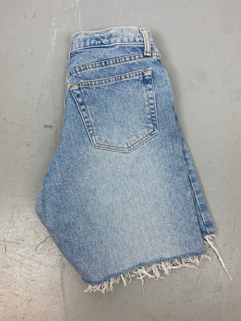 90s Banana Republic Frayed High Waisted Denim Shorts - 28in